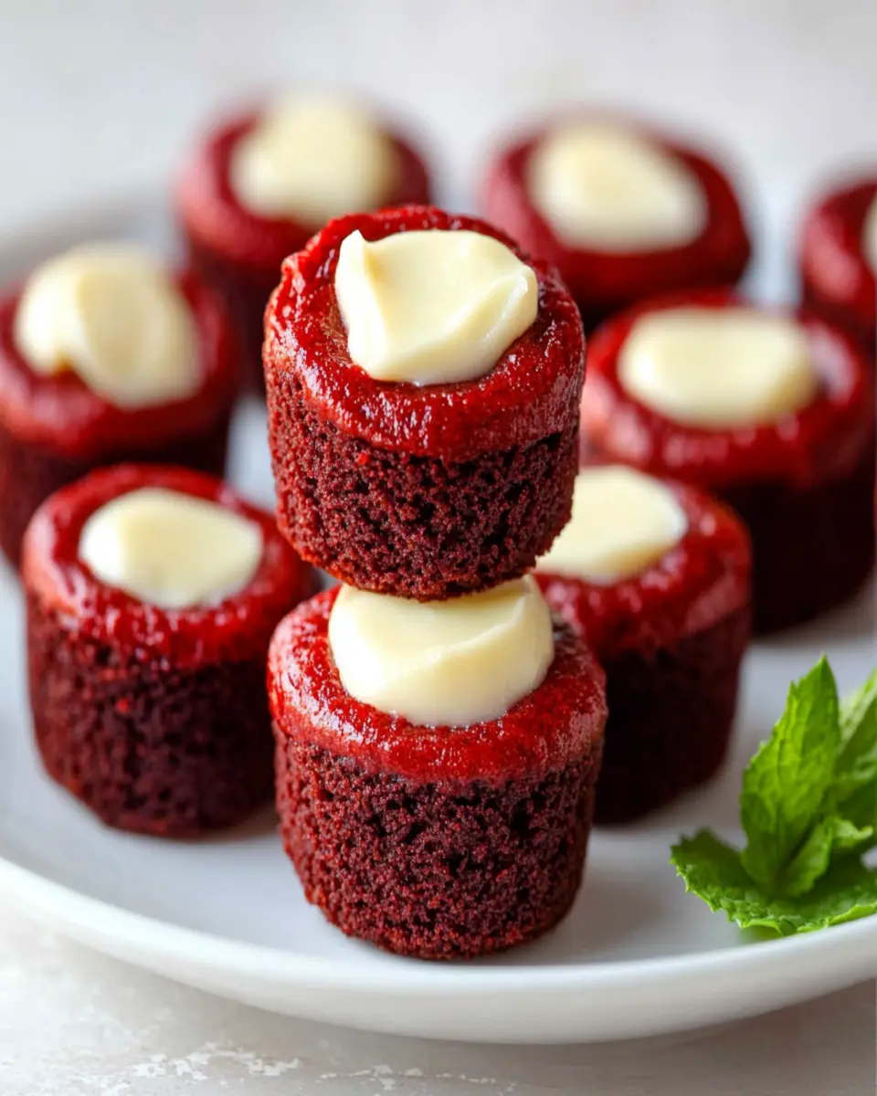Sweet Red Velvet Brownie Bites First Image First Image
