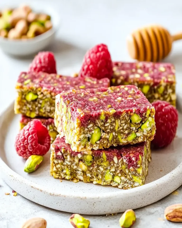 pistachio raspberry energy bars First Image First Image