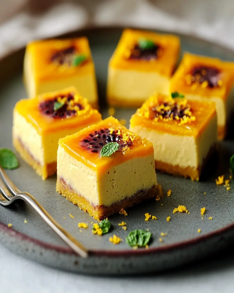 Creamy Mango Passionfruit Bars First Image First Image