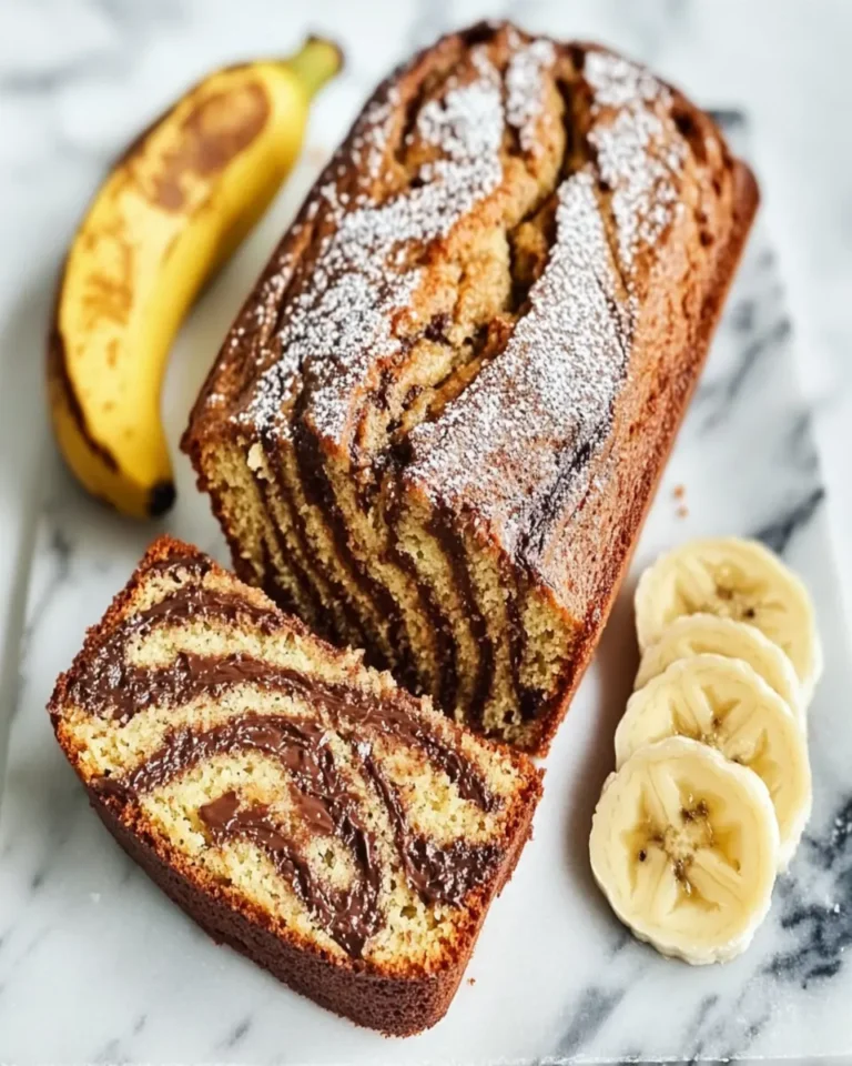 Decadent Nutella Swirl Banana Bread First Image First Image