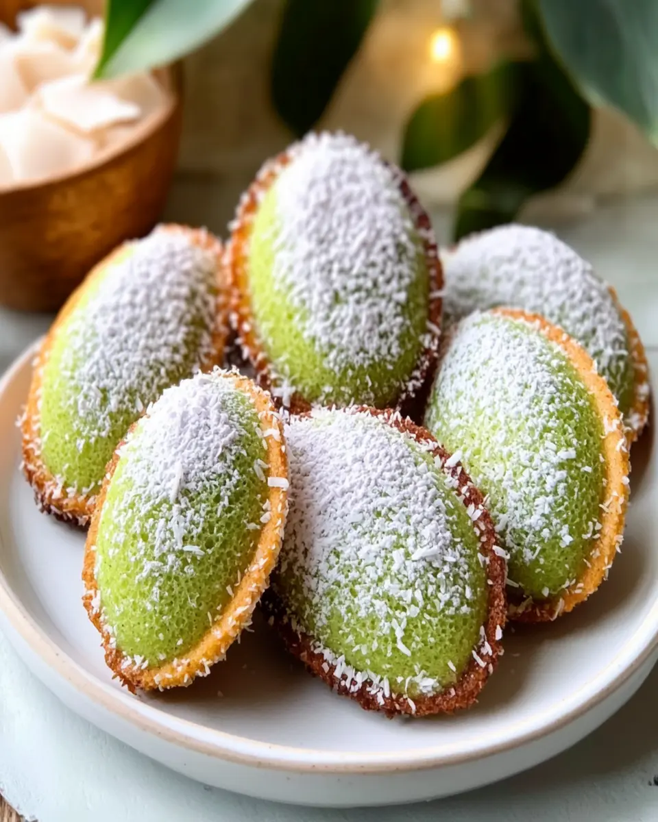 Delicious Pandan Coconut Madeleines First Image First Image