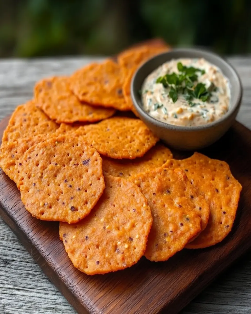 Delicious Red Lentil Crackers: First Image First Image