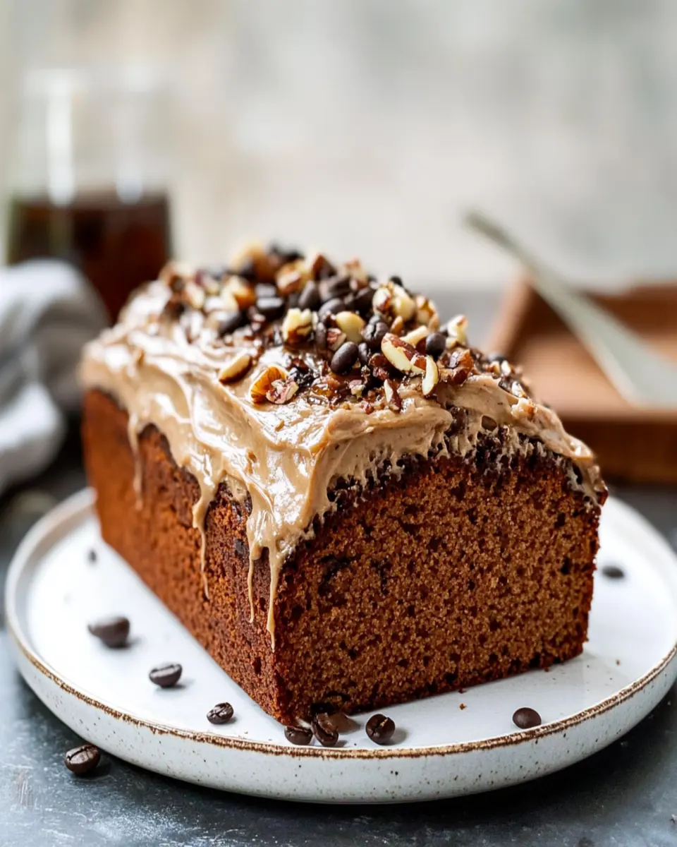 Coffee Banana Bread with Espresso Frosting First Image First Image