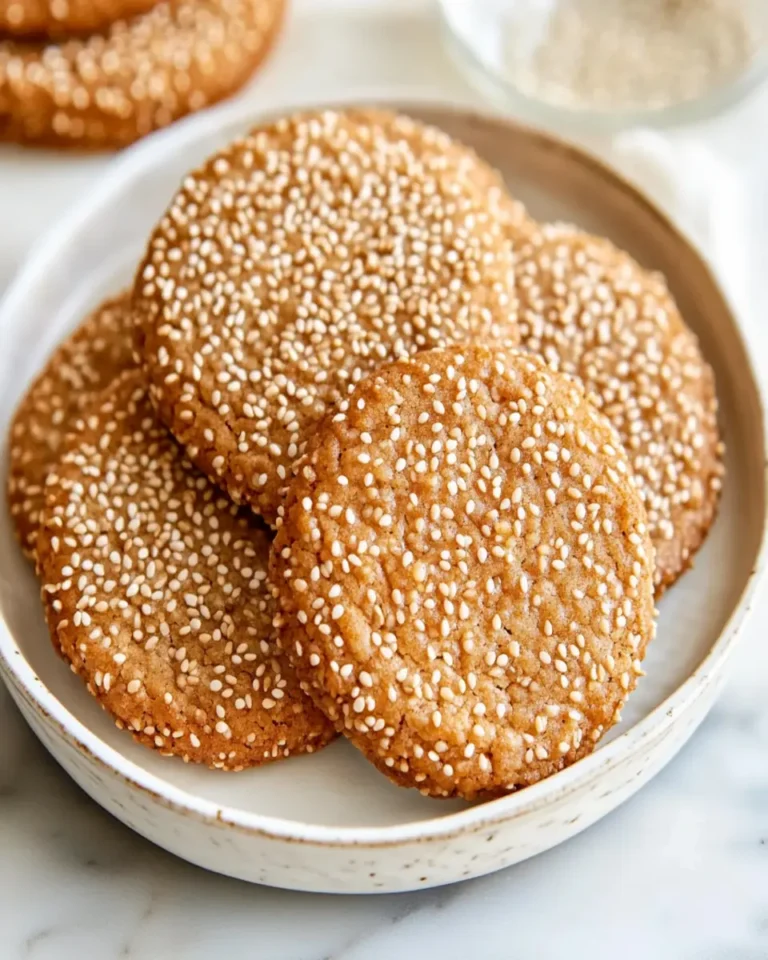 Irresistibly Chewy Sesame Honey Cookies First Image First Image