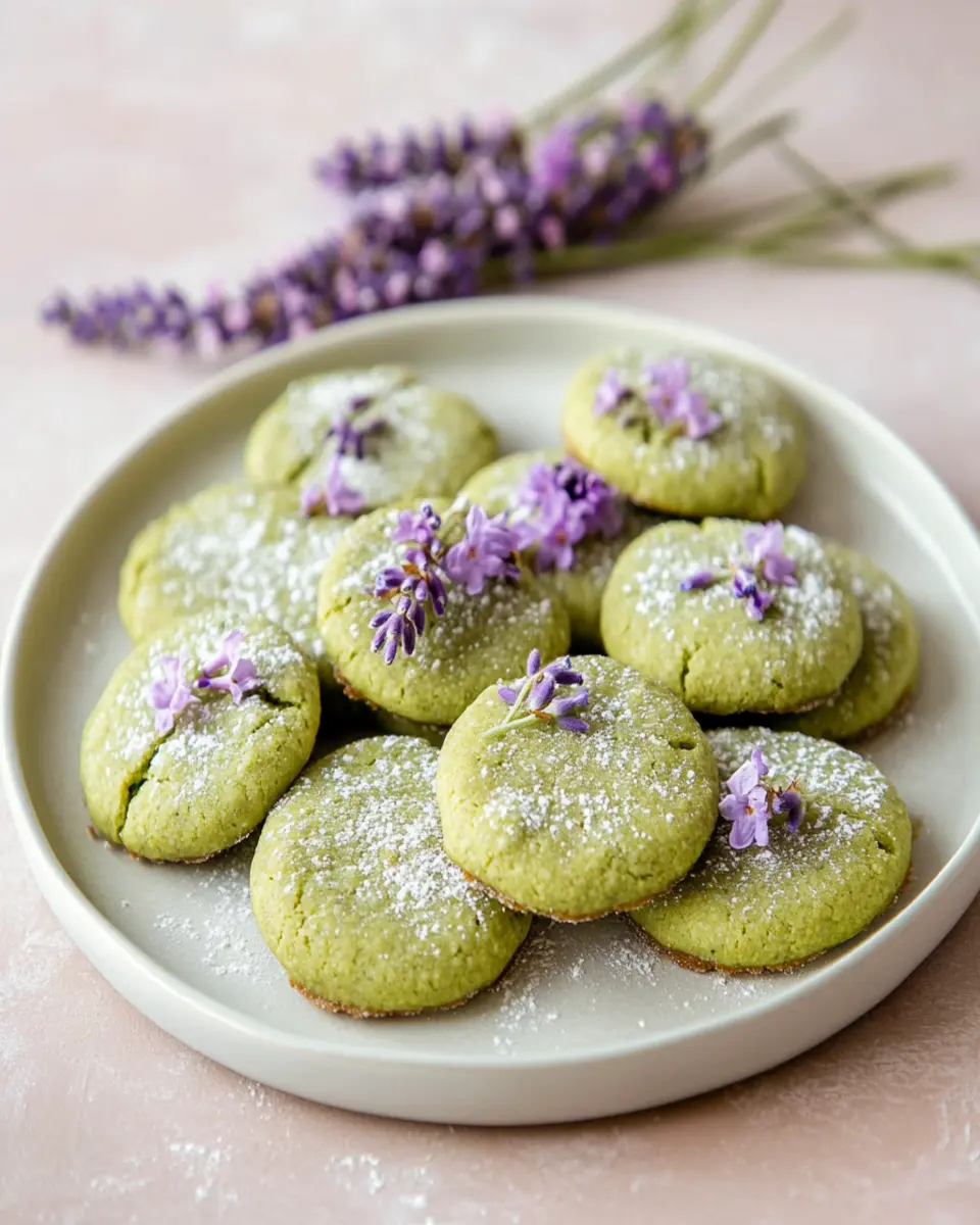 Perfect Matcha Lavender Sugar Cookies First Image First Image