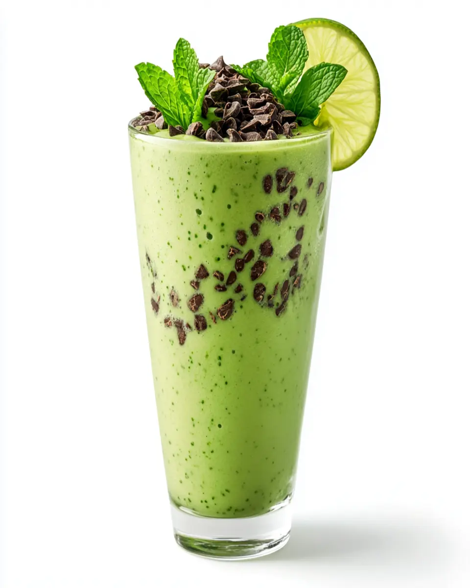 Mint chip spiulina smoothie First Image First Image
