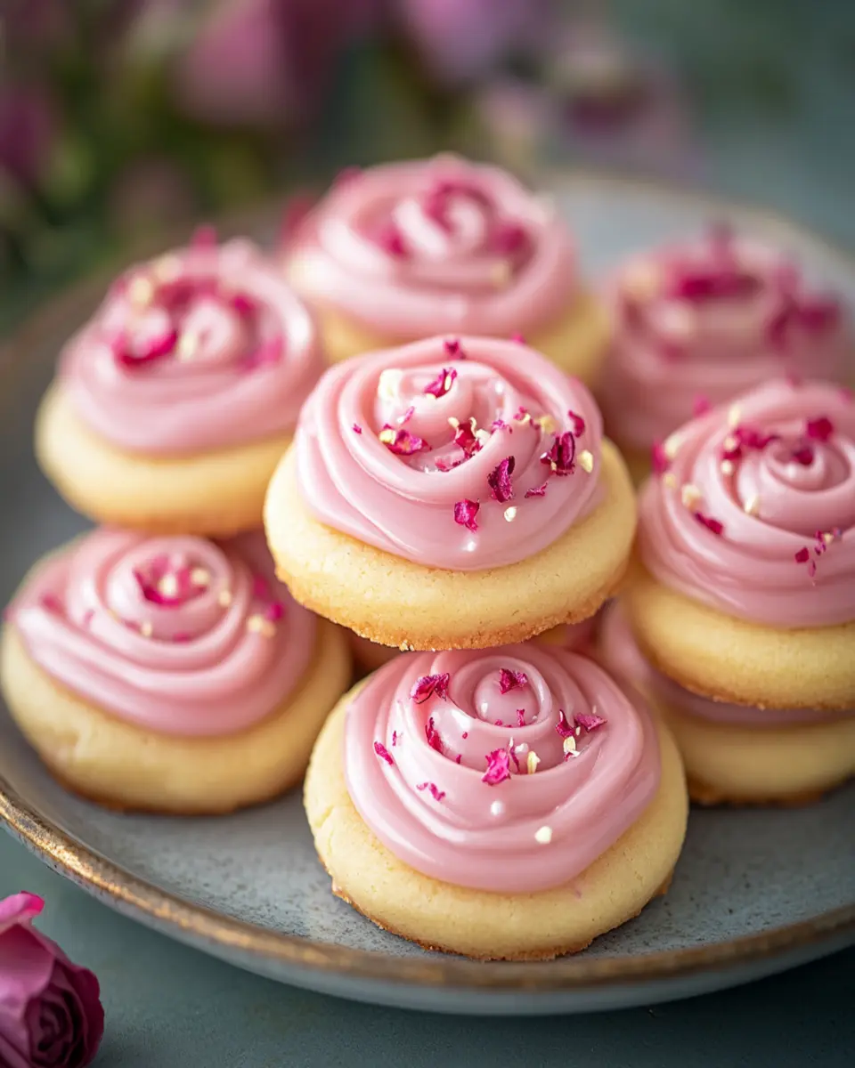 Raspberry Rose Cookies First Image First Image