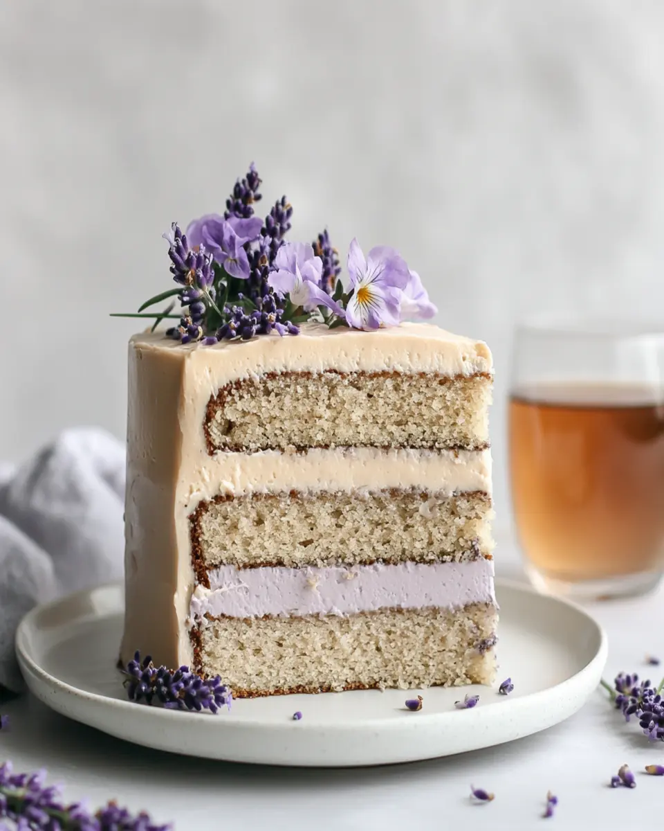 Perfect Iced Lavender Earl Grey Latte Cake for Blissful Moments