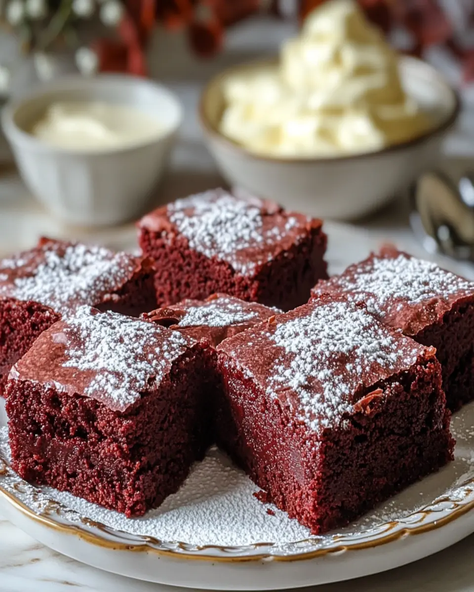 Fudgy Red Velvet Brownies That Melt in Your Mouth